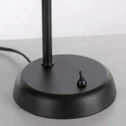 LED Tischleuchte schwarz Schalter flexibel verstellbar Beistelllampe