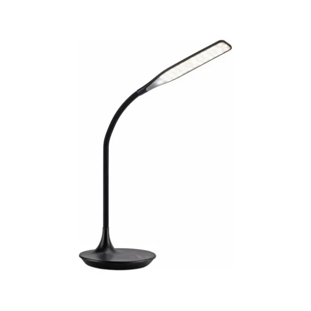 LED-Tischleuchte, schwarz, Touch-Dimmer, Lichtfarbsteuerung, modern