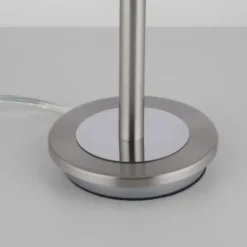 LED Tischleuchte silber Alabaster Dekor Glas 3 Stufen Touchdimmer