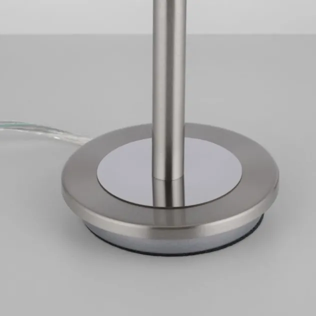 LED Tischleuchte silber Alabaster Dekor Glas 3 Stufen Touchdimmer