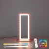 LED Tischleuchte silberfarbig Schnurschalter Rainbow RGB Fernbedienung