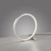 LED Tischleuchte silber ring minimalistisch Schnurschalter Beistellampe