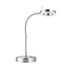 LED Tischleuchte silber verstellbar 3 Stufen Tochdimmer warmweiß Licht