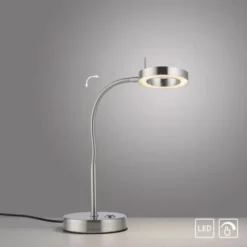 LED Tischleuchte silber verstellbar 3 Stufen Tochdimmer warmweiß Licht