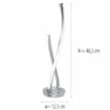 LED Tischleuchte, stahlfarben, geschwungenes Design, dimmbar