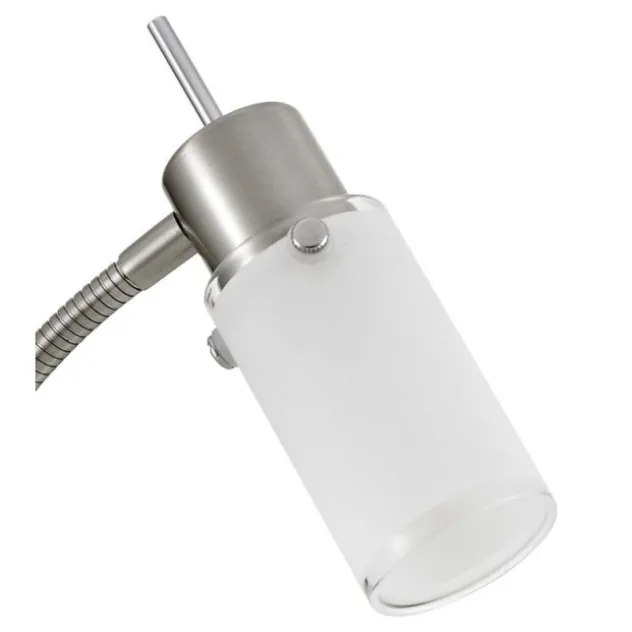 LED-Tischleuchte, stahl, inkl. Kippschalter, modern, inkl. Glasschirm