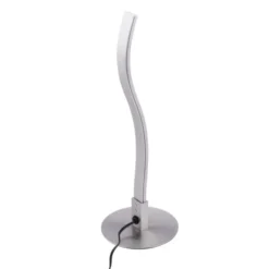 LED-Tischleuchte, stahl, Wellenform, modern, blendfrei, 30cm hoch