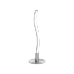 LED-Tischleuchte, stahl, Wellenform, modern, blendfrei, 30cm hoch