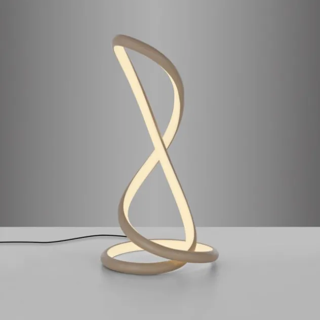 LED Tischleuchte TWIST modernes Design, sandfarben