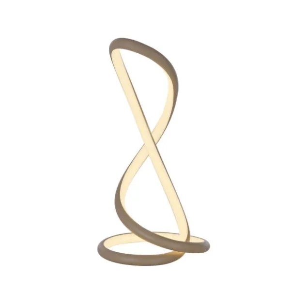 LED Tischleuchte TWIST modernes Design, sandfarben