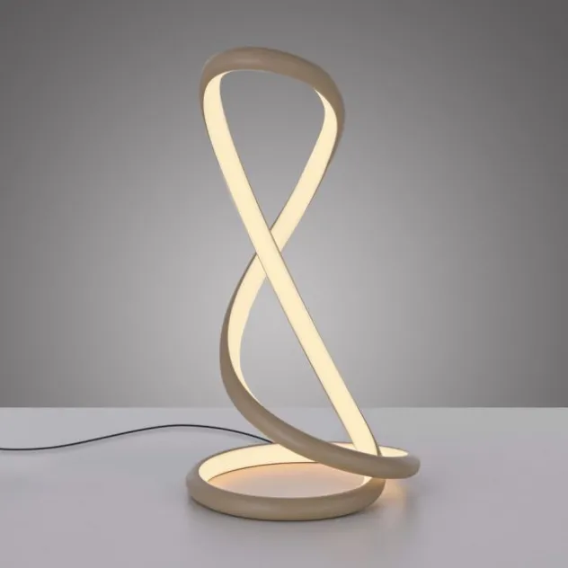 LED Tischleuchte TWIST modernes Design, sandfarben