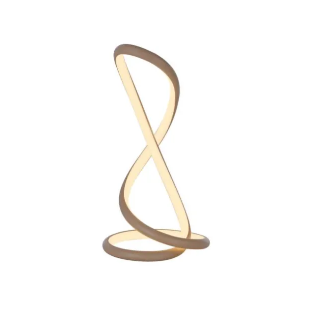LED Tischleuchte TWIST modernes Design, sandfarben