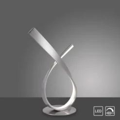 LED-Tischleuchte, 2 verdrehte Leuchtarme, inkl. Schnurdimmer, modern