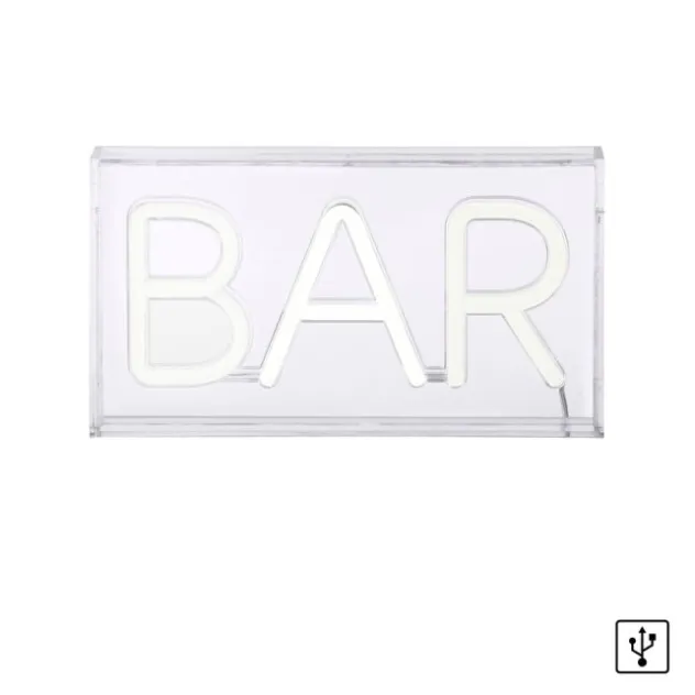 LEDTischleuchte weiß BAR USB Dekorationslampe Schnurschalter