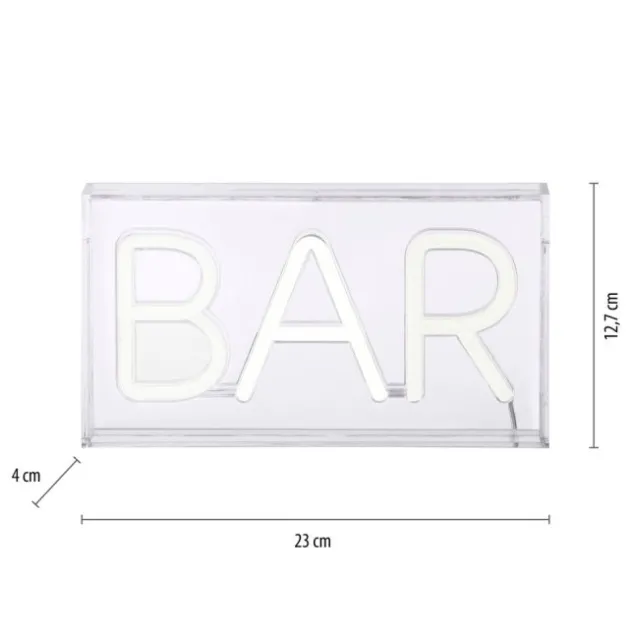 LEDTischleuchte weiß BAR USB Dekorationslampe Schnurschalter