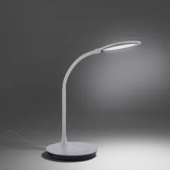 LED-Tischleuchte, weiß, Dimmbar, CCT, inkl. Ladestation für Smartphone