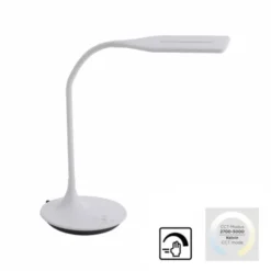 LED-Tischleuchte, weiß, Flexarm, Lichtfarbsteuerung, dimmbar