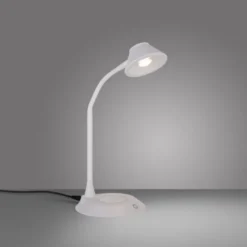 LED Tischleuchte weiß Handy Ladefunktion Touchdimmer flexibel drehbar