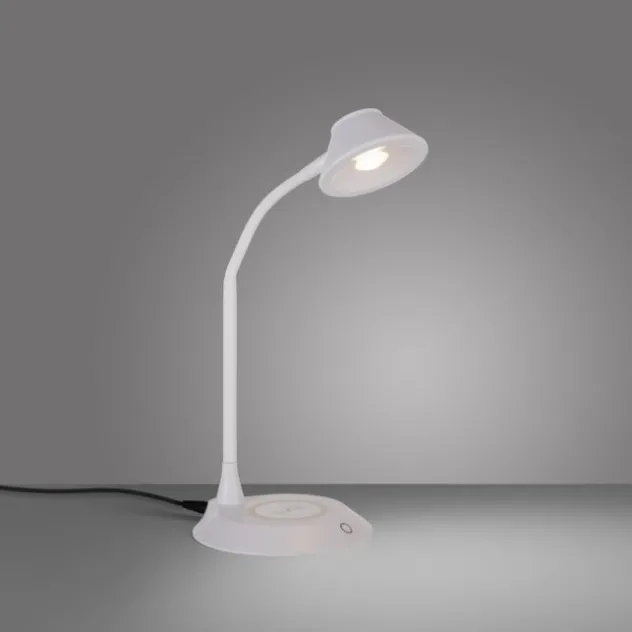 LED Tischleuchte weiß Handy Ladefunktion Touchdimmer flexibel drehbar