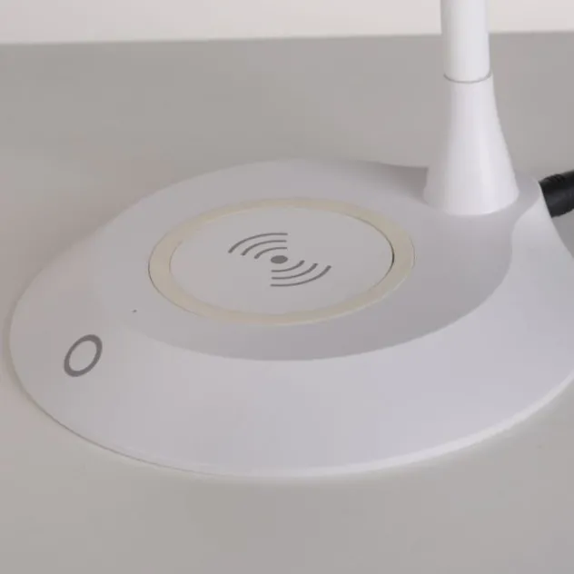 LED Tischleuchte weiß Handy Ladefunktion Touchdimmer flexibel drehbar