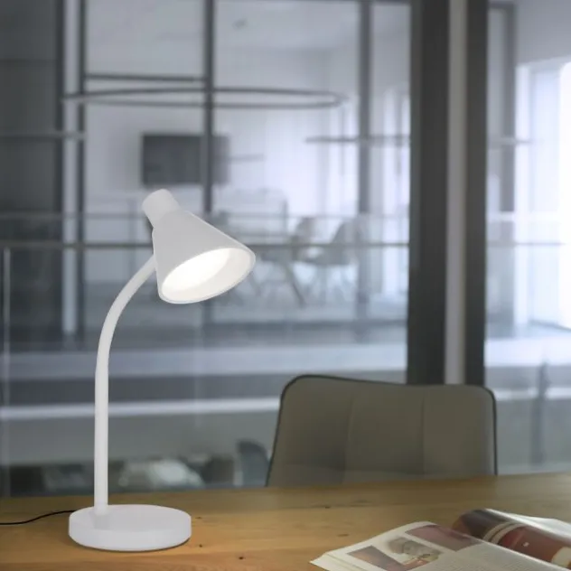 LED Tischleuchte weiß mit Schalter flexible Schreibtischleuchte