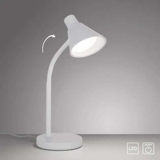 LED Tischleuchte weiß mit Schalter flexible Schreibtischleuchte