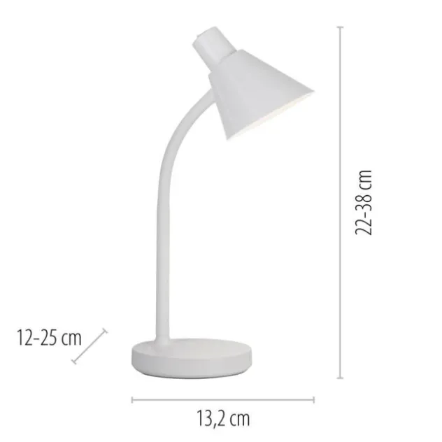 LED Tischleuchte weiß mit Schalter flexible Schreibtischleuchte