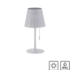 LED Tischleuchte, weiss, dimmbar, solarbetrieben, modern, kabellos