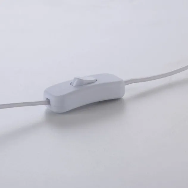 LED-Tischleuchte, weiß, Stoff, dimmbar, Fernbedienung, App