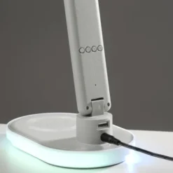 LED Tischleuchte weiß Touchdimmer Ladefunktion Handy USB kabellos