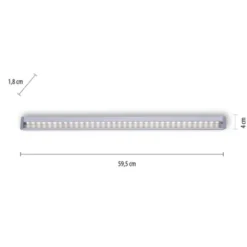 LED-Unterbauleuchte, Aluminium, warmweiße Lichtfarbe, inkl. Tastschalter