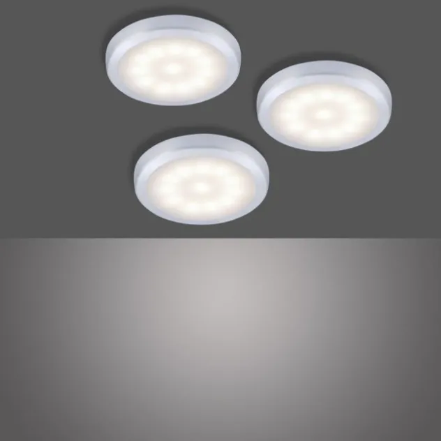 LED-Unterbauleuchten 3er Set, inkl.Anschlussleitung, silber