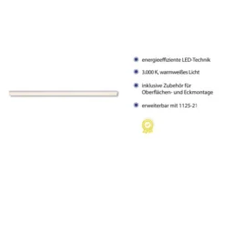 LED Unterbauleuchte, silber, flach, schlichtes Design, energiesparend