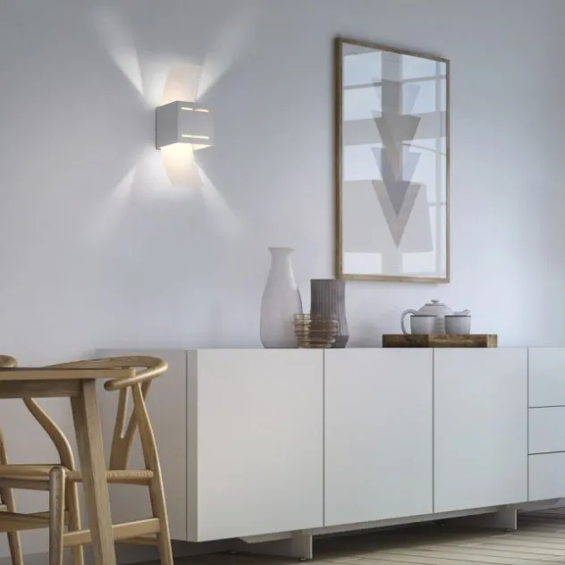 LED Wandlampe aluminium Lichtaustritt nach oben unten Treppenhauslampe