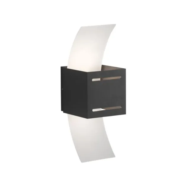 LED Wandlampe anthrazit Lichtaustritt nach oben unten Treppenhauslampe