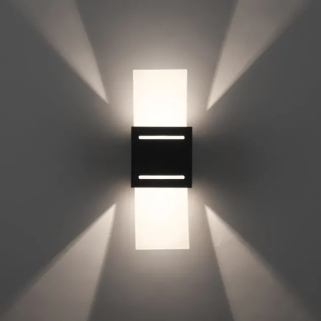 LED Wandlampe anthrazit Lichtaustritt nach oben unten Treppenhauslampe