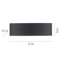 LED Wandlampe 10 flammig anthrazit farbig Außenlampe Innenlampe dekorativ