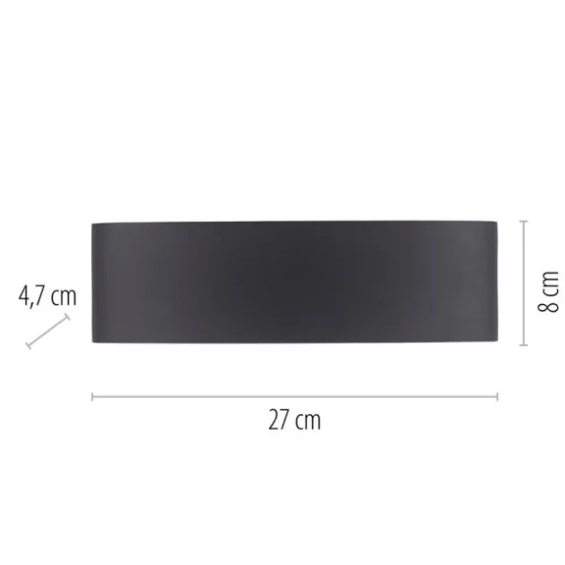 LED Wandlampe 10 flammig anthrazit farbig Außenlampe Innenlampe dekorativ