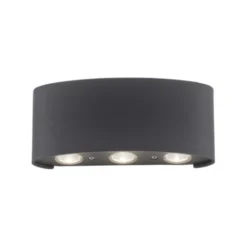 LED Wandlampe 6 flammig anthrazit farbig Außenlampe Innenlampe dekorativ