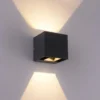 LED-Wandleuchte, anthrazit, IP 54, warmweiß, 3000 Kelvin, Abstrahlwinkel einstellbar