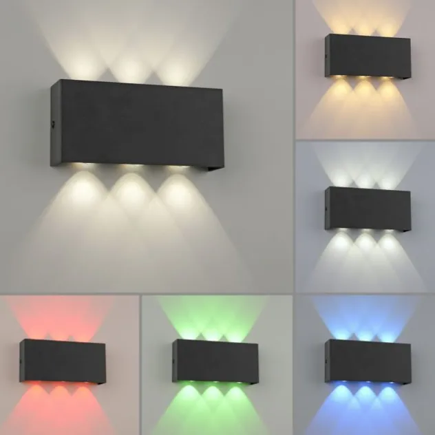 LED Wandleuchte anthrazit Smarthome Fernbedienung dimmbar App