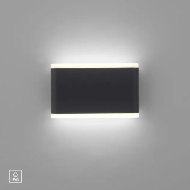 LED Wandleuchte, Außenwandleuchte, IP65, ELSA, anthrazit