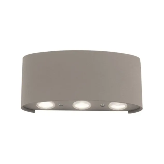 LED Wandleuchte CARLO, sandfarben, IP54, Up-&Downlight,