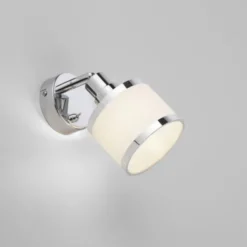 LED Wandleuchte 1 flammig chrom glänzend drehbar Kippschalter