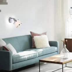 LED Wandleuchte 1 flammig chrom glänzend drehbar Kippschalter