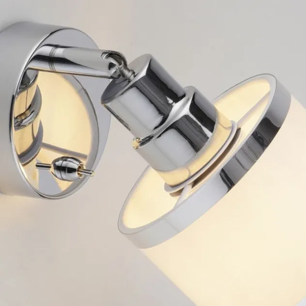 LED Wandleuchte 1 flammig chrom glänzend drehbar Kippschalter