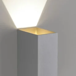 LED Wandleuchte grau IP54 spritzwasserschutz Außenwandleuchte