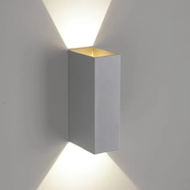 LED Wandleuchte grau IP54 spritzwasserschutz Außenwandleuchte