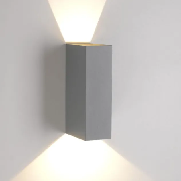LED Wandleuchte grau IP54 spritzwasserschutz Außenwandleuchte