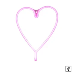 LED Wandleuchte Herz Pink USB Acryl Schnurschalter Dekorationslampe